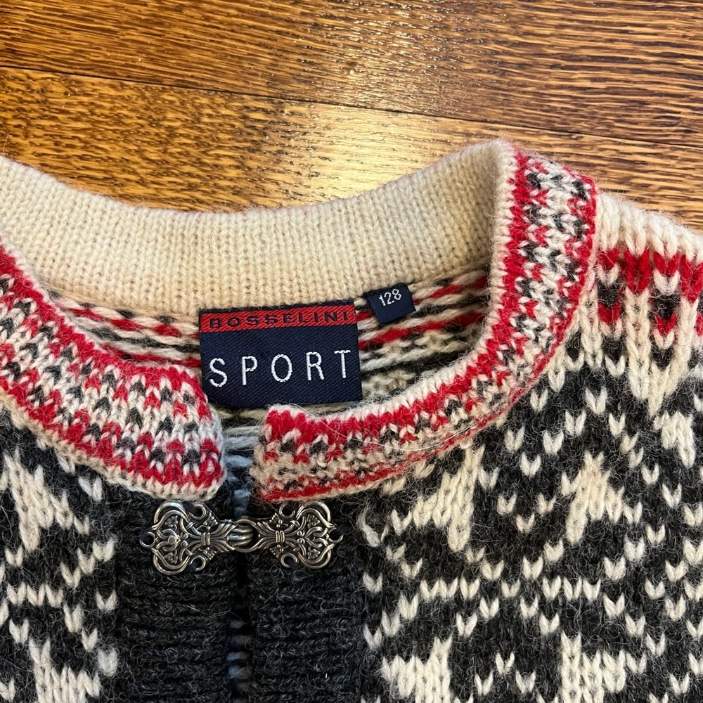 Vintage Bosselini Sport Wool Sweater Retro Alpine Knitwear Nordic Après-Ski s - Picture 9 of 10